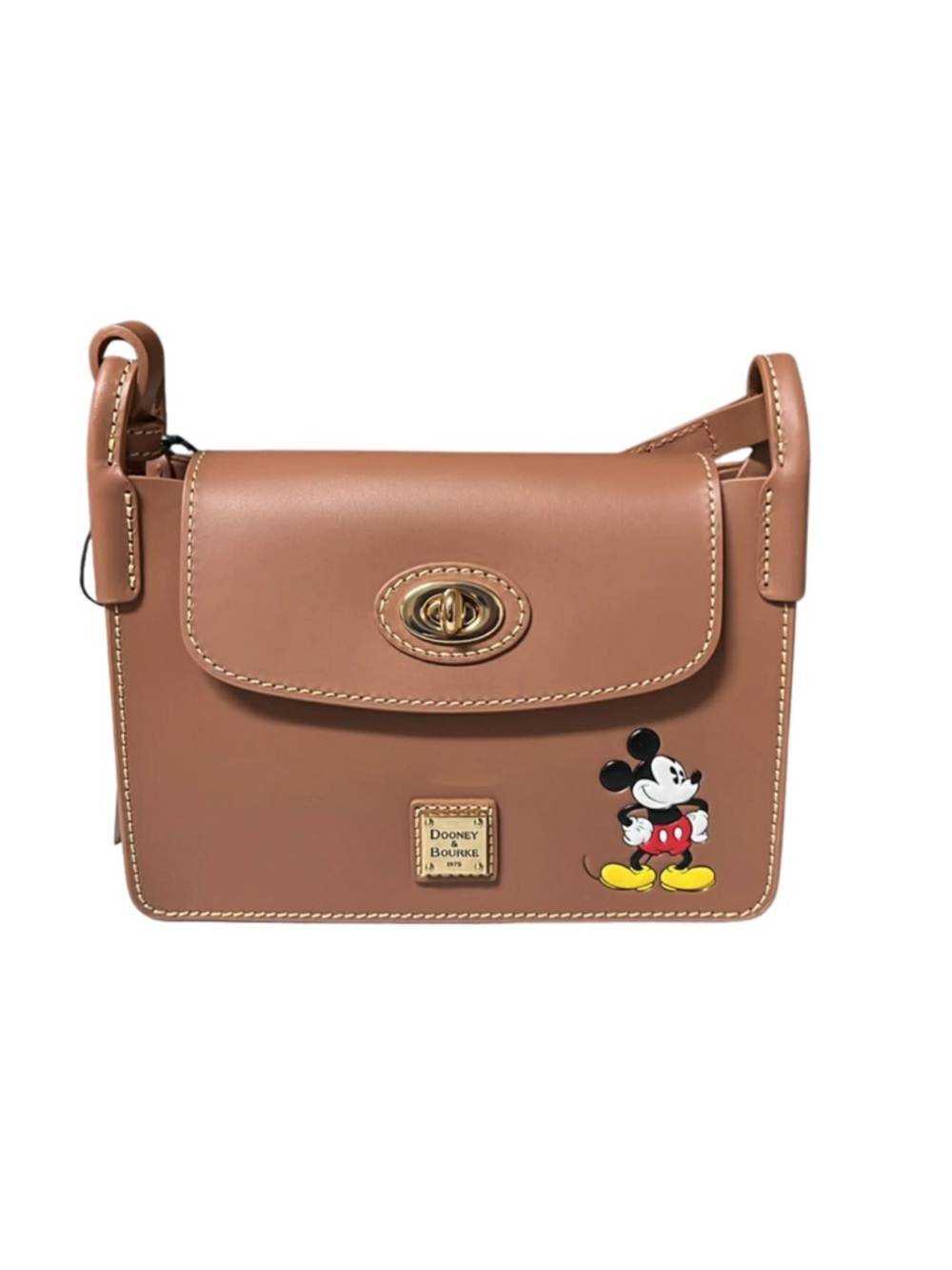 NWT Dooney&Bourke Tan Leather Mickey Mouse Crossbody Bag Disney Parks Exclusive